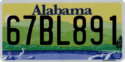 AL license plate 67BL891