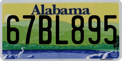 AL license plate 67BL895