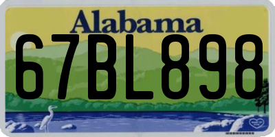 AL license plate 67BL898