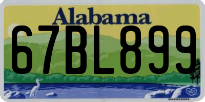 AL license plate 67BL899