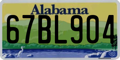 AL license plate 67BL904