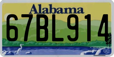 AL license plate 67BL914