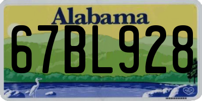 AL license plate 67BL928