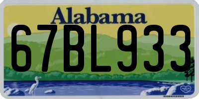 AL license plate 67BL933