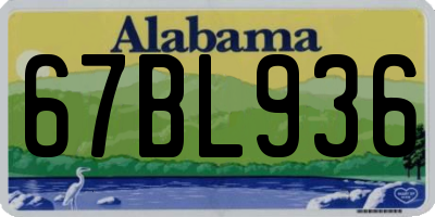 AL license plate 67BL936