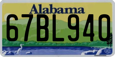 AL license plate 67BL940