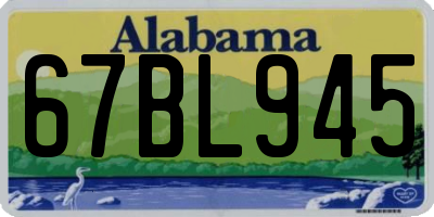 AL license plate 67BL945