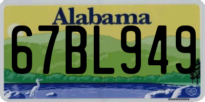 AL license plate 67BL949