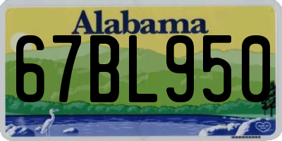 AL license plate 67BL950