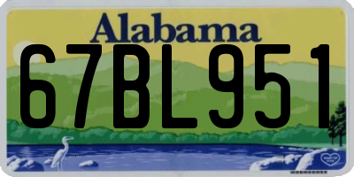AL license plate 67BL951