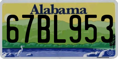 AL license plate 67BL953