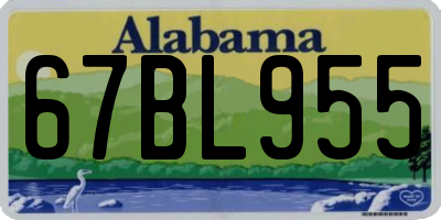 AL license plate 67BL955