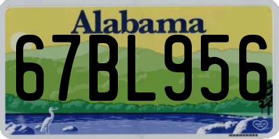 AL license plate 67BL956