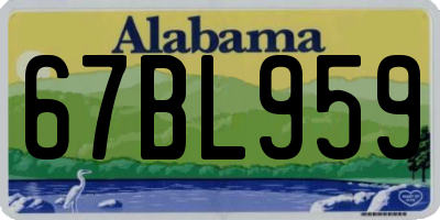 AL license plate 67BL959