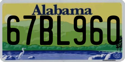 AL license plate 67BL960