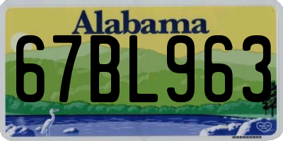 AL license plate 67BL963