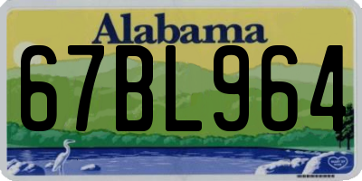 AL license plate 67BL964