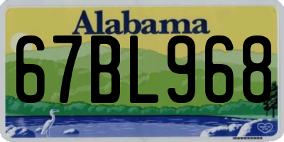 AL license plate 67BL968