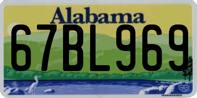 AL license plate 67BL969