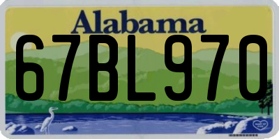 AL license plate 67BL970