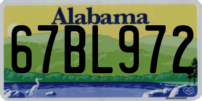 AL license plate 67BL972