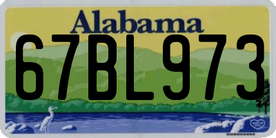 AL license plate 67BL973