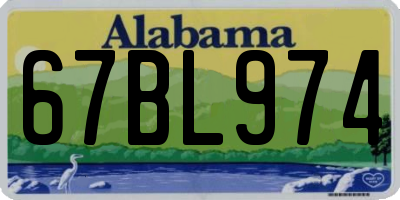 AL license plate 67BL974