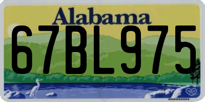 AL license plate 67BL975