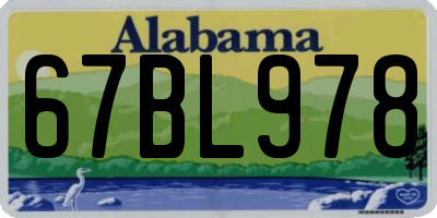 AL license plate 67BL978