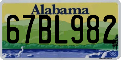 AL license plate 67BL982