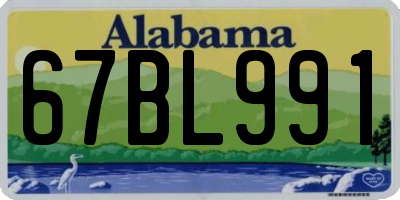 AL license plate 67BL991