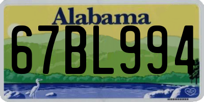 AL license plate 67BL994