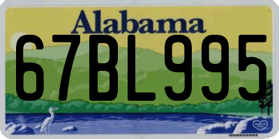 AL license plate 67BL995