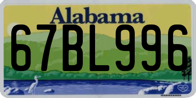 AL license plate 67BL996
