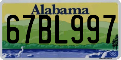 AL license plate 67BL997