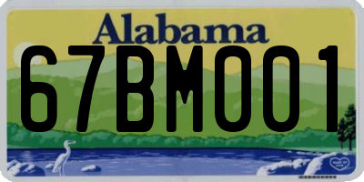 AL license plate 67BM001