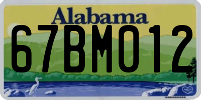 AL license plate 67BM012
