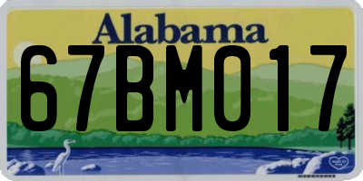 AL license plate 67BM017