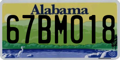 AL license plate 67BM018