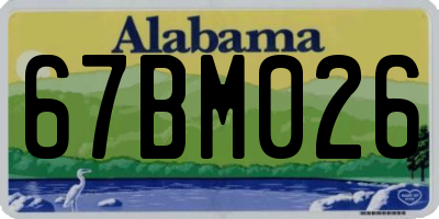 AL license plate 67BM026