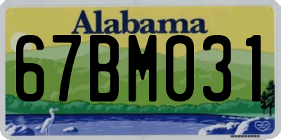 AL license plate 67BM031