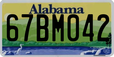 AL license plate 67BM042