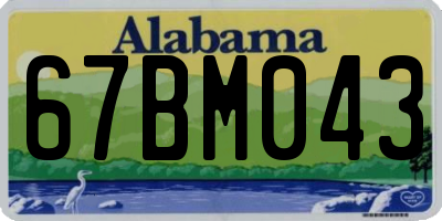 AL license plate 67BM043