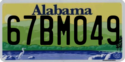 AL license plate 67BM049