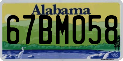 AL license plate 67BM058