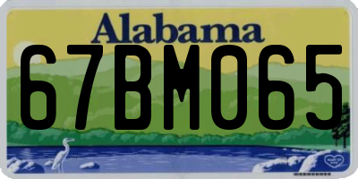 AL license plate 67BM065