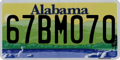 AL license plate 67BM070