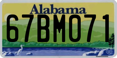 AL license plate 67BM071