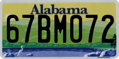 AL license plate 67BM072