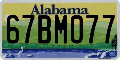 AL license plate 67BM077